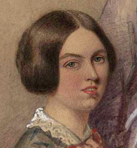 Close-up of the supposed Emily figure from the Landseer portrait