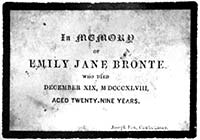 Emily's funeral card