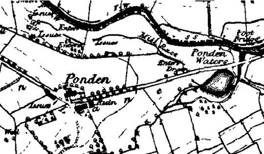 Victorian map of Ponden Hall