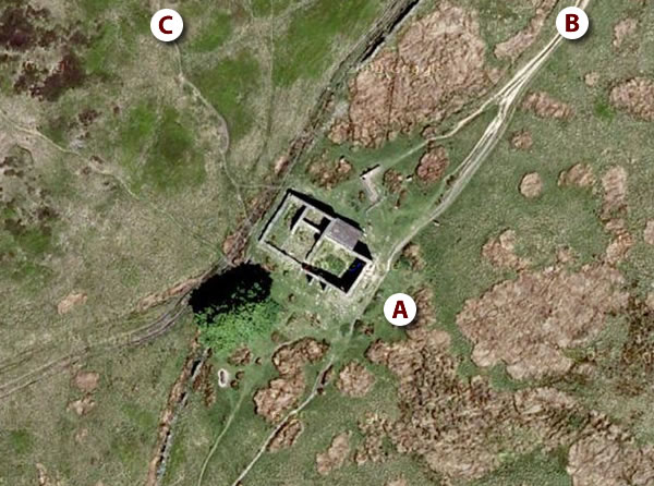 Top Withens aerial view