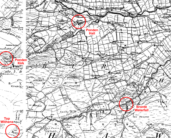 Locations around Haworth