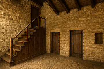 Interior of the barn