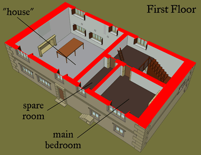 First floor interior