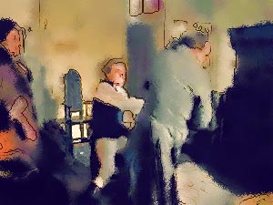 Edgar and Heathcliff fight